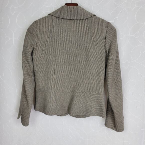 Pendleton Womens Skirt Suits 4P/2P Gray Knit Business Round Collar A-Line Button - Picture 7 of 9